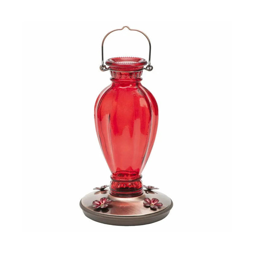 Perky-pet® Daisy Vase Vintage Glass Hummingbird Feeder