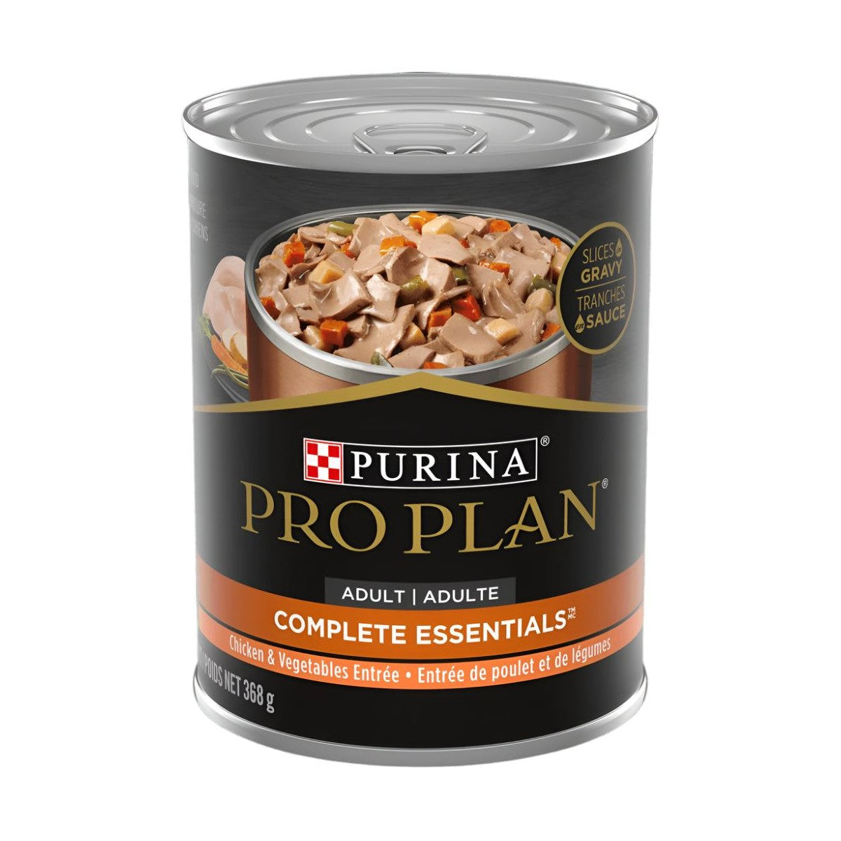 Purina Pro Planᴹᴰ Complete Essentials🅪 Entrée de Poulet et de Légumes Tranches en Sauce Nourriture Humide pour Chiens