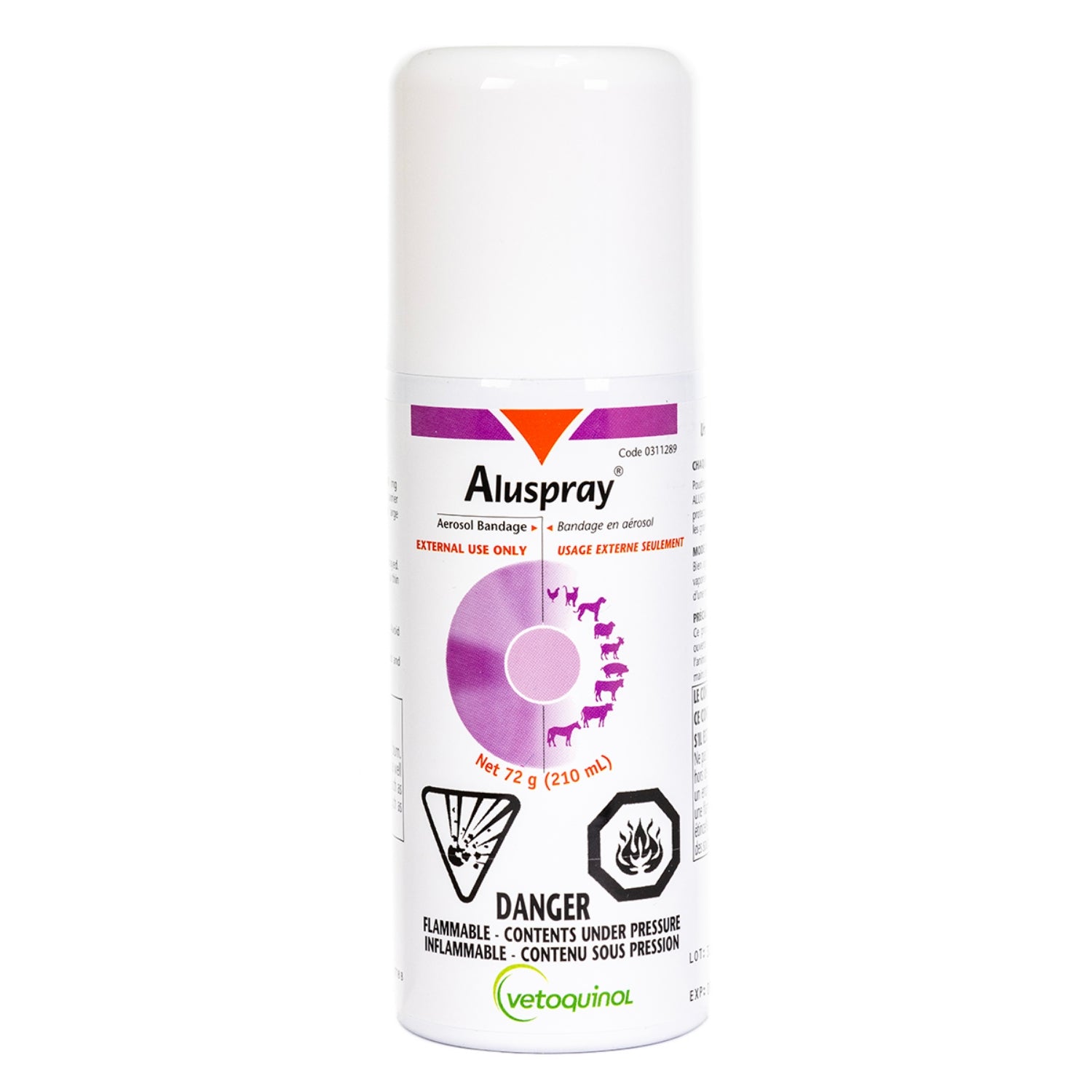 Aluspray, Aerosol Dressing 75g - Vétoquinol