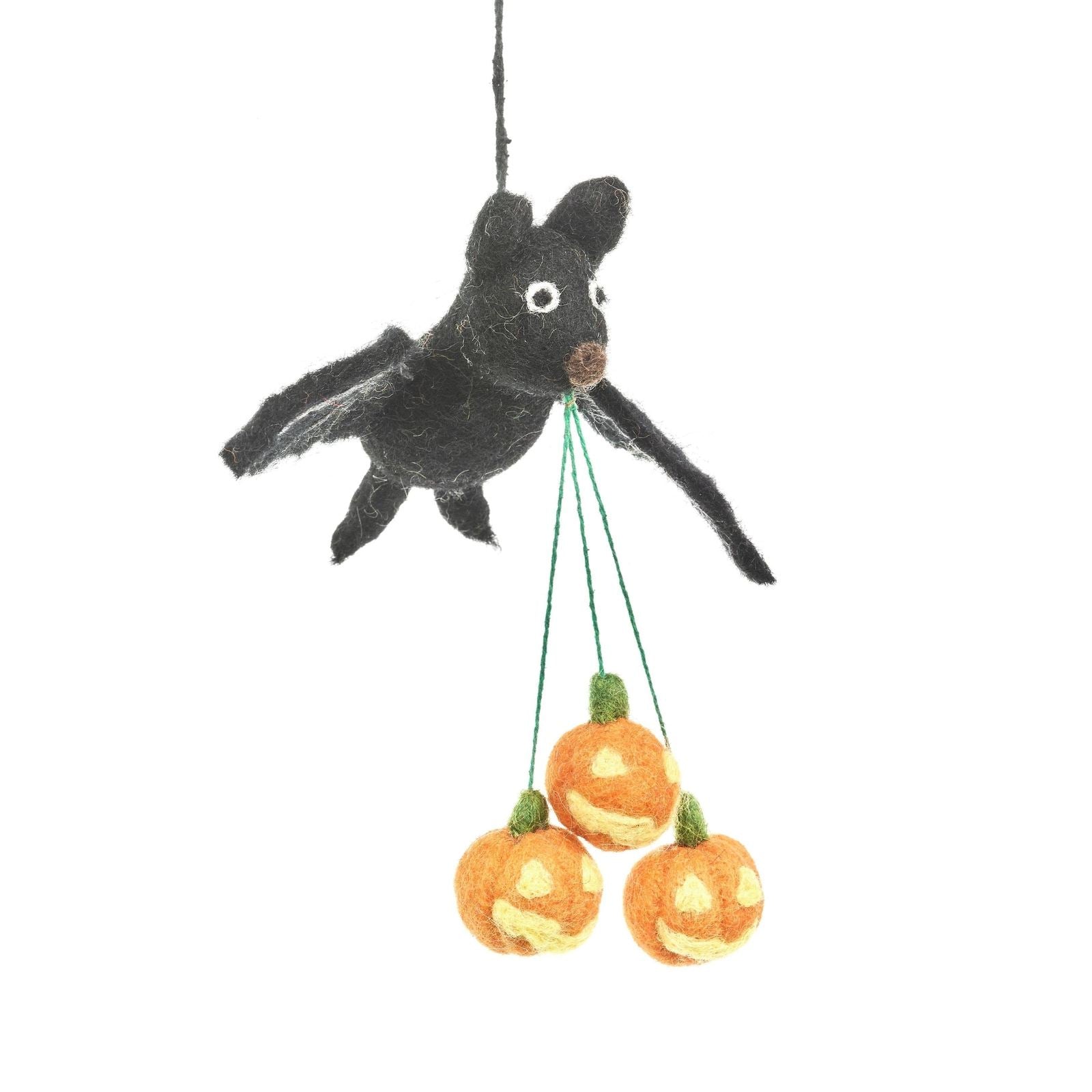 Chauve-souris en feutre faite à la main, décoration d'Halloween à suspendre