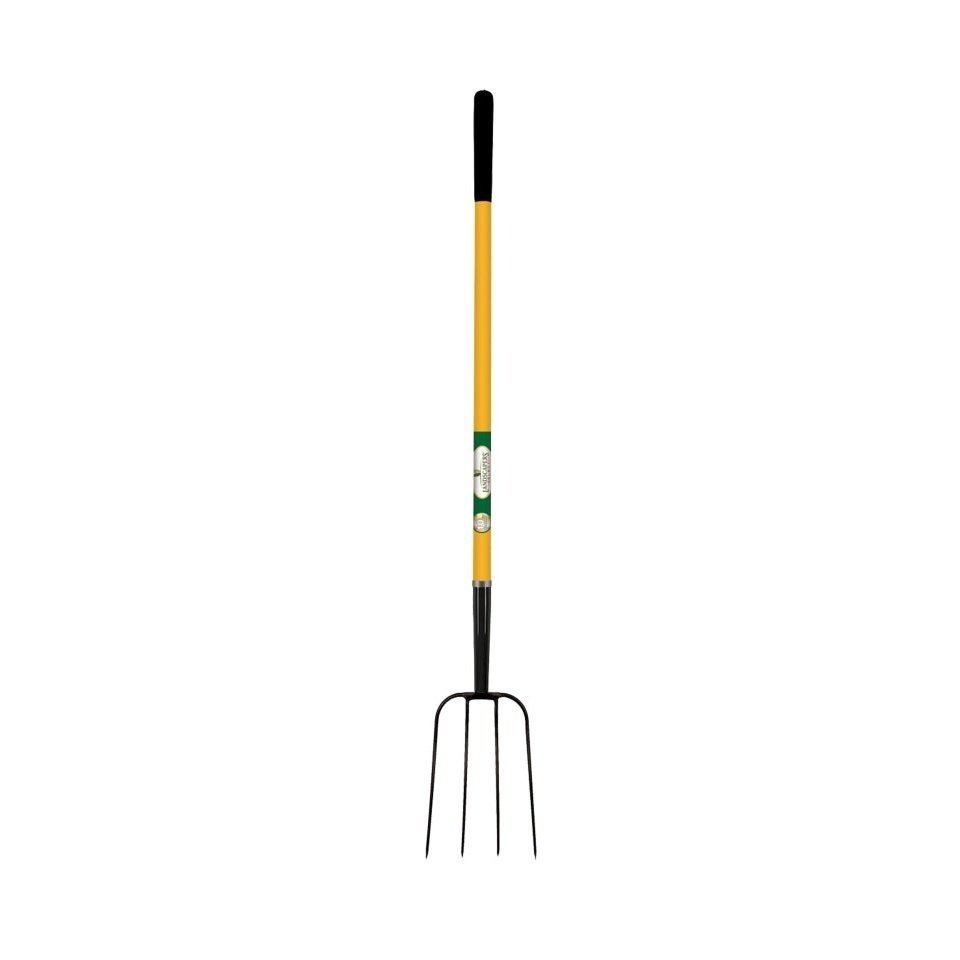 Landscapers Select - 4 Tine Manure Fork with Fiberglass Handle 