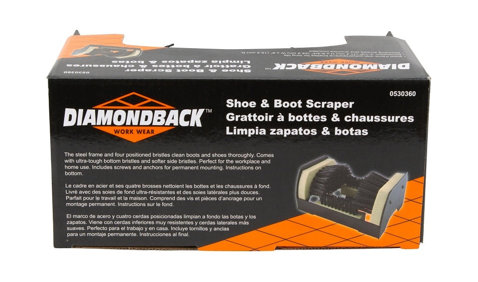 Grattoir à chaussures et bottes, poils en polypropylène - DIAMONDBACK