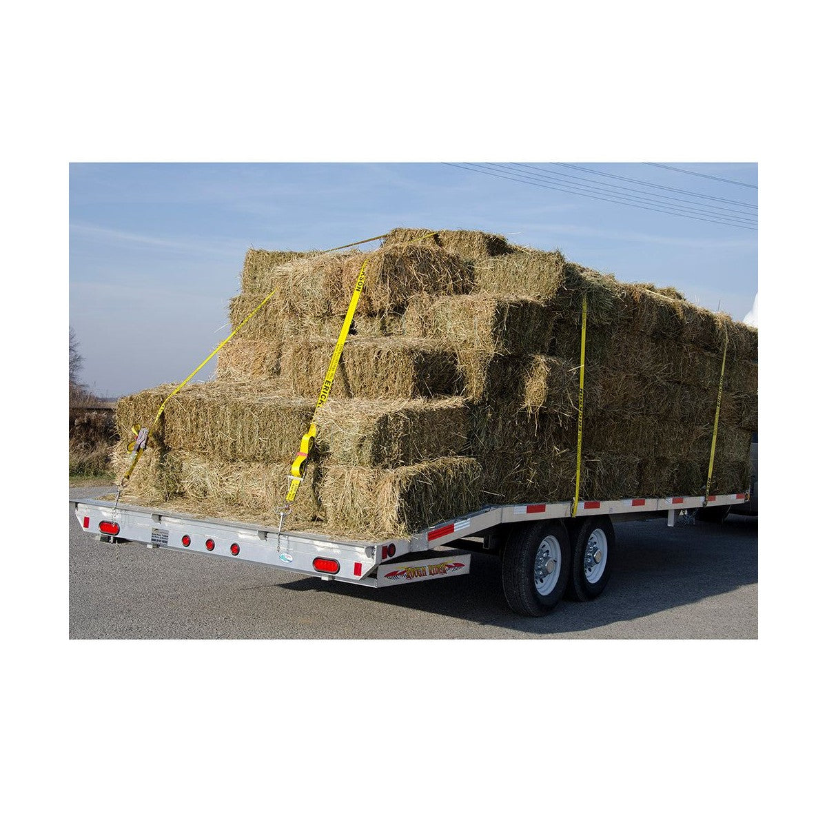 Sangle d'arrimage à cliquet à long manche avec serre-câble et doubles crochets en J - Erikson Manufacturing