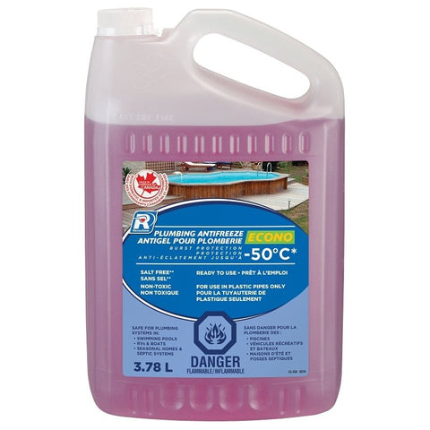 Economical antifreeze for plumbing