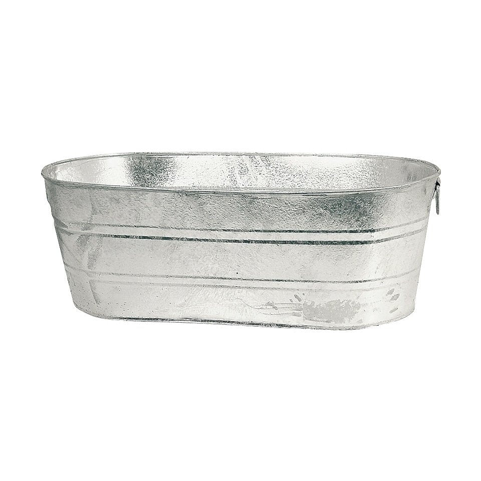 Bassine de lavage ovale 16 gal galvanisée