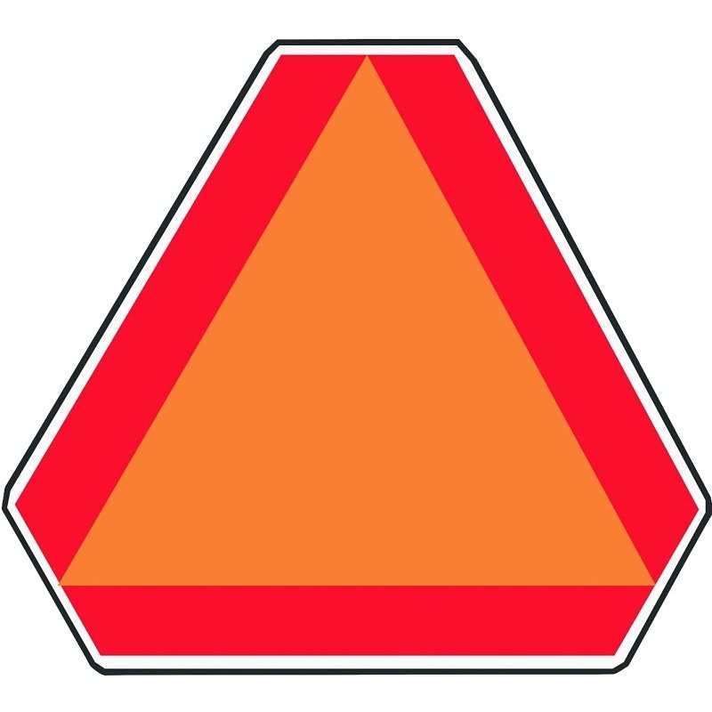 Slow moving vehicle sign