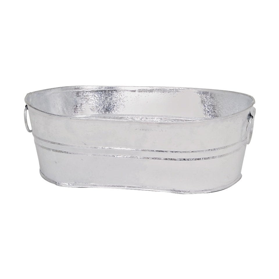 Bassine de lavage ovale 4 gal galvanisée