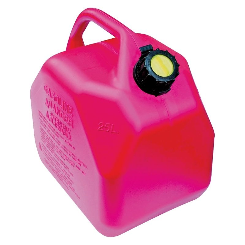 25 L red polyethylene fuel can