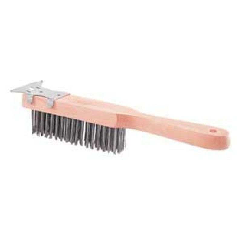 Brosse métallique avec grattoir