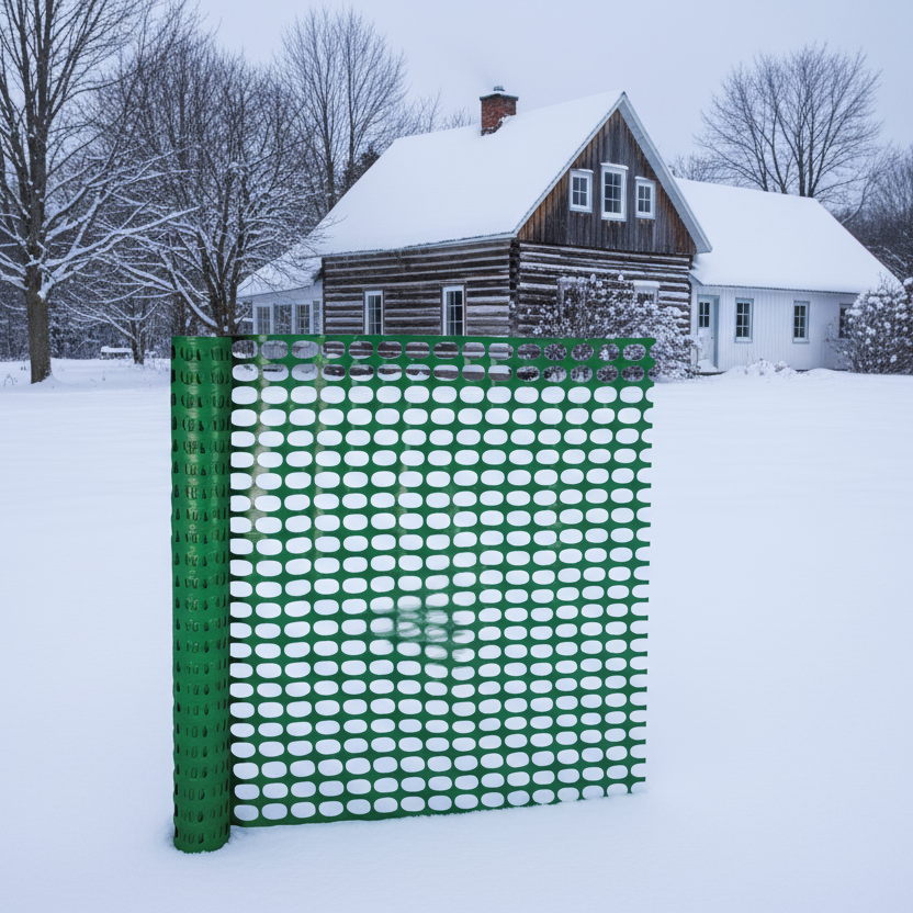 Clôture à neige en polyéthylène vert
