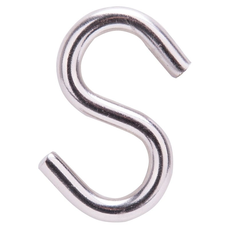 2-1/2" L Open S Hook Stainless Steel