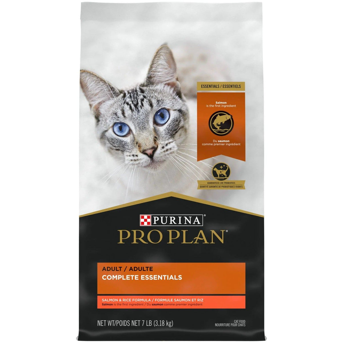 Pro Plan adulte Complete Essentials nourriture sèche pour chats saumon et riz - Purina