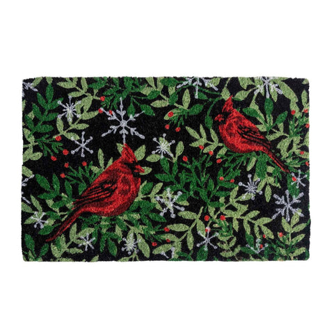 Handwoven Cardinal Holiday Entrance Mat - WILLIAMSBURG