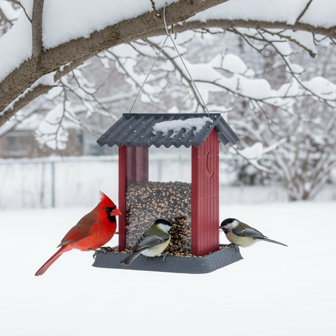 Mangeoire à oiseaux Red Shed - North States Village Collection