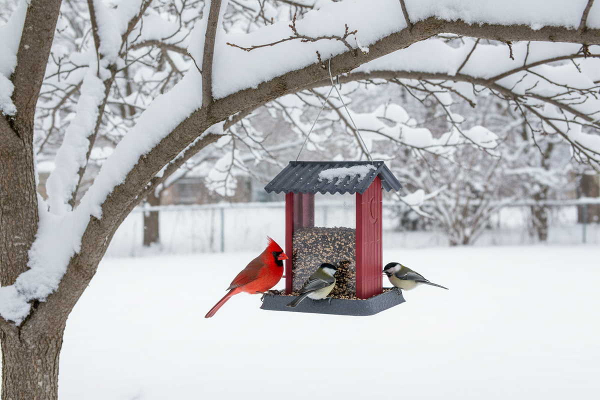 Mangeoire à oiseaux Red Shed - North States Village Collection