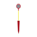 Derco - Fiberglass Snow Removal Signpost, Red/Yellow Post 