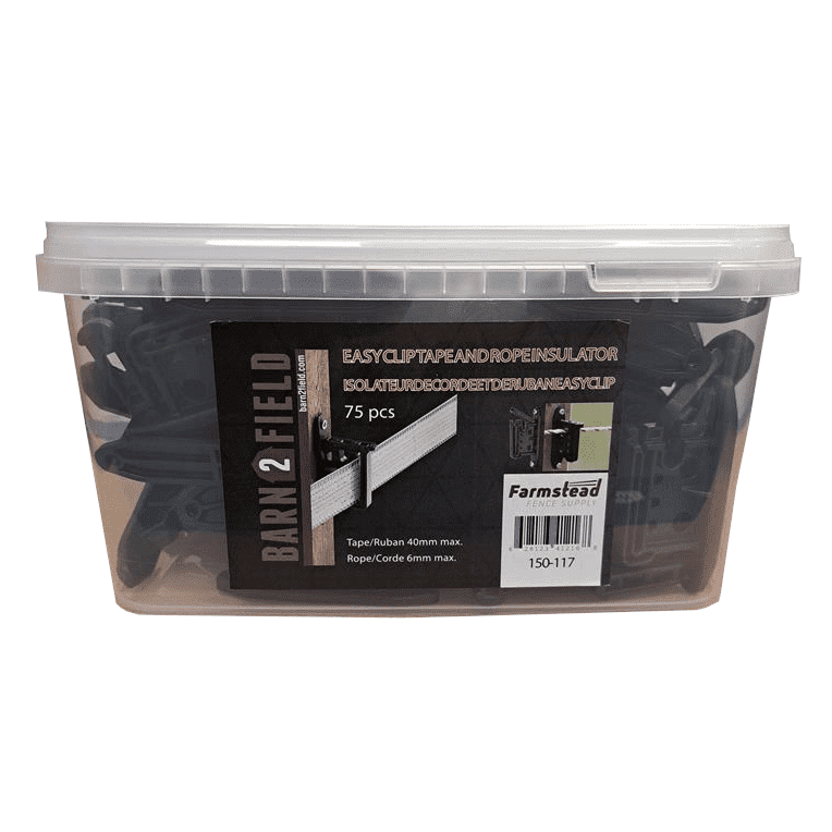 Barn-2-Field - Nail-on Insulator for Electrical Tape and Rope, Black 