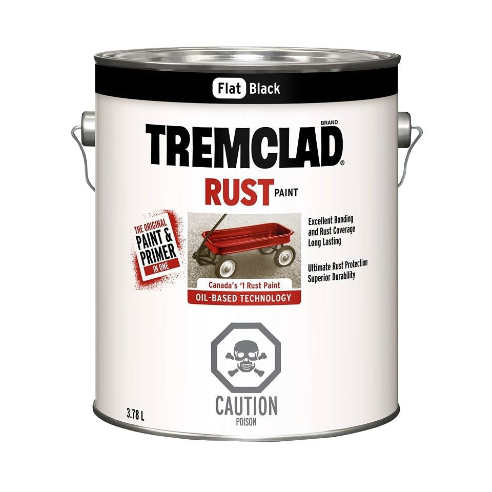 Peinture antirouille Tremclad 27048X155, huile, mat, noir, 3,78 L, bidon