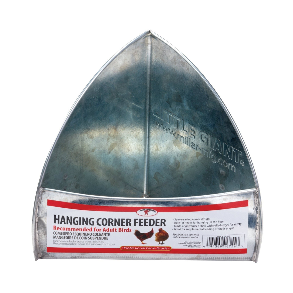 Little Giant - Galvanized Hanging Corner Poultry Feeder 