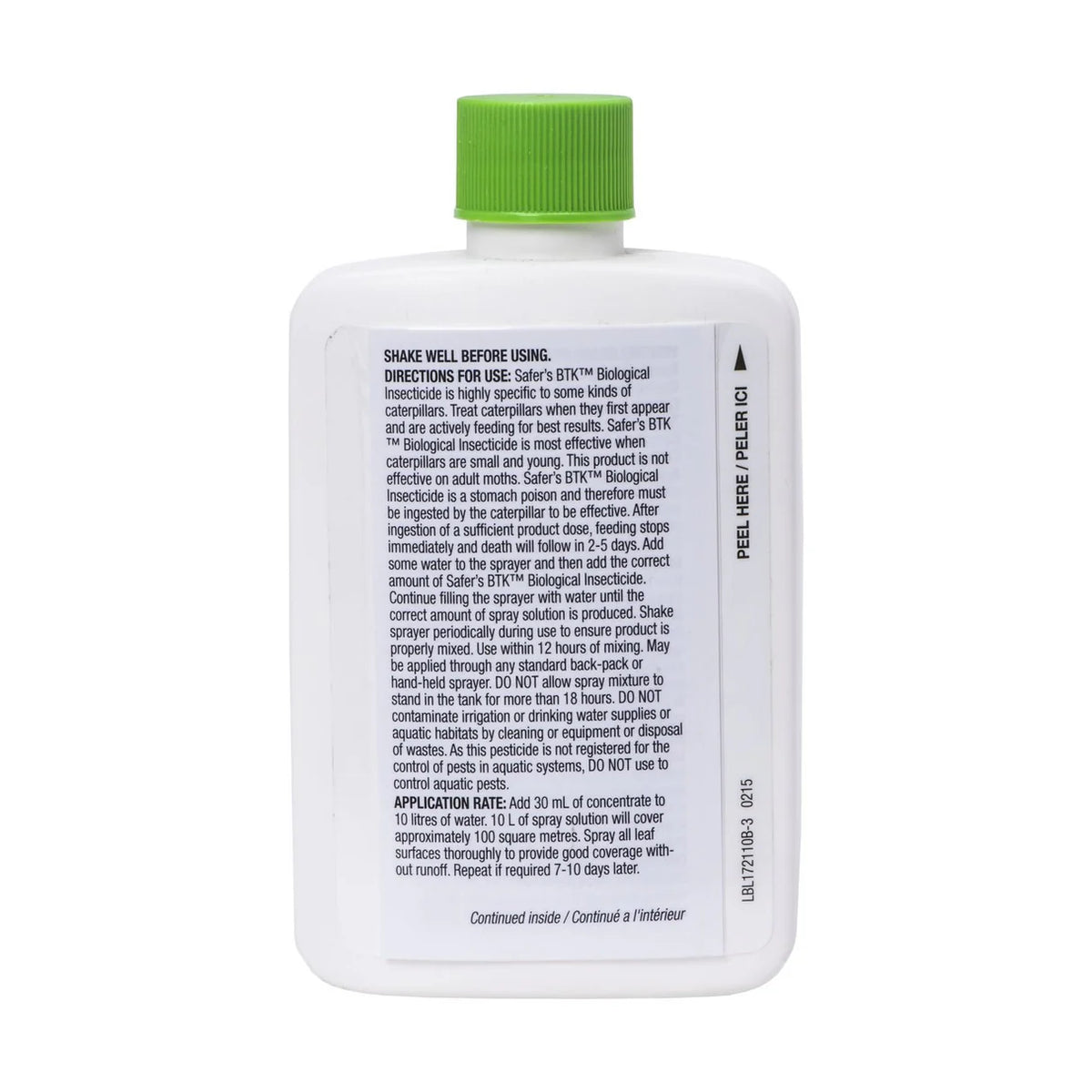 Insecticide concentré pour chenilles BTK, 100 ml - Safer's