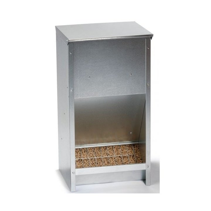 Little Giant - Large Capacity Wall Mounted Galvanized Poultry Feeder