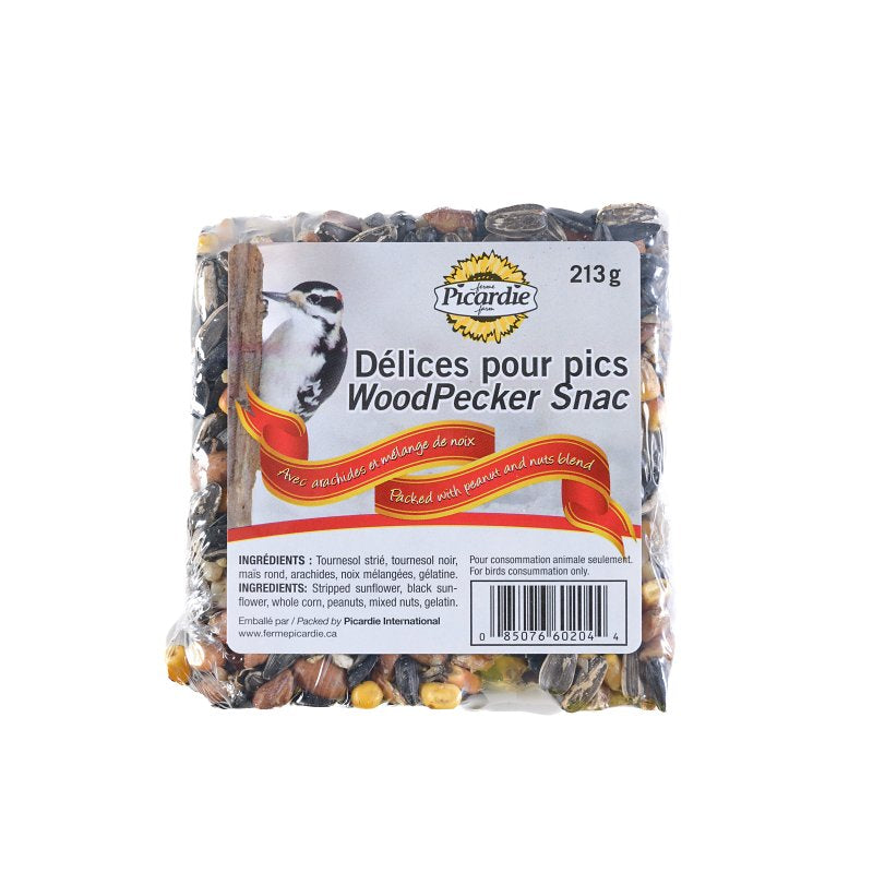 Picardie - WoodPecker Snack, Peckable Treat for Wild Birds (213g) 
