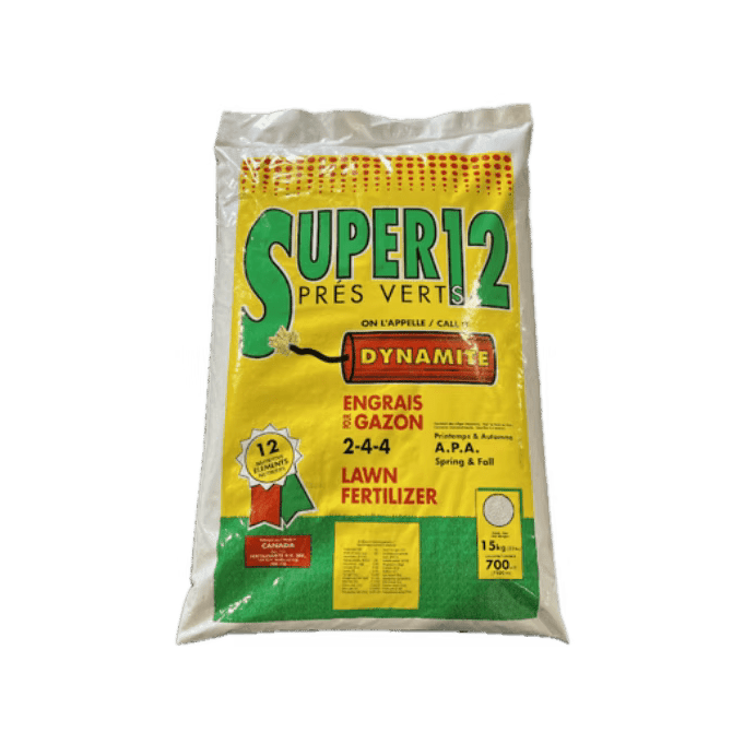 Engrais pour gazon (2-4-4) APA, Dynamite Super 12 - Prés Verts