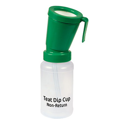 Tasse à trempage de trayon non retour