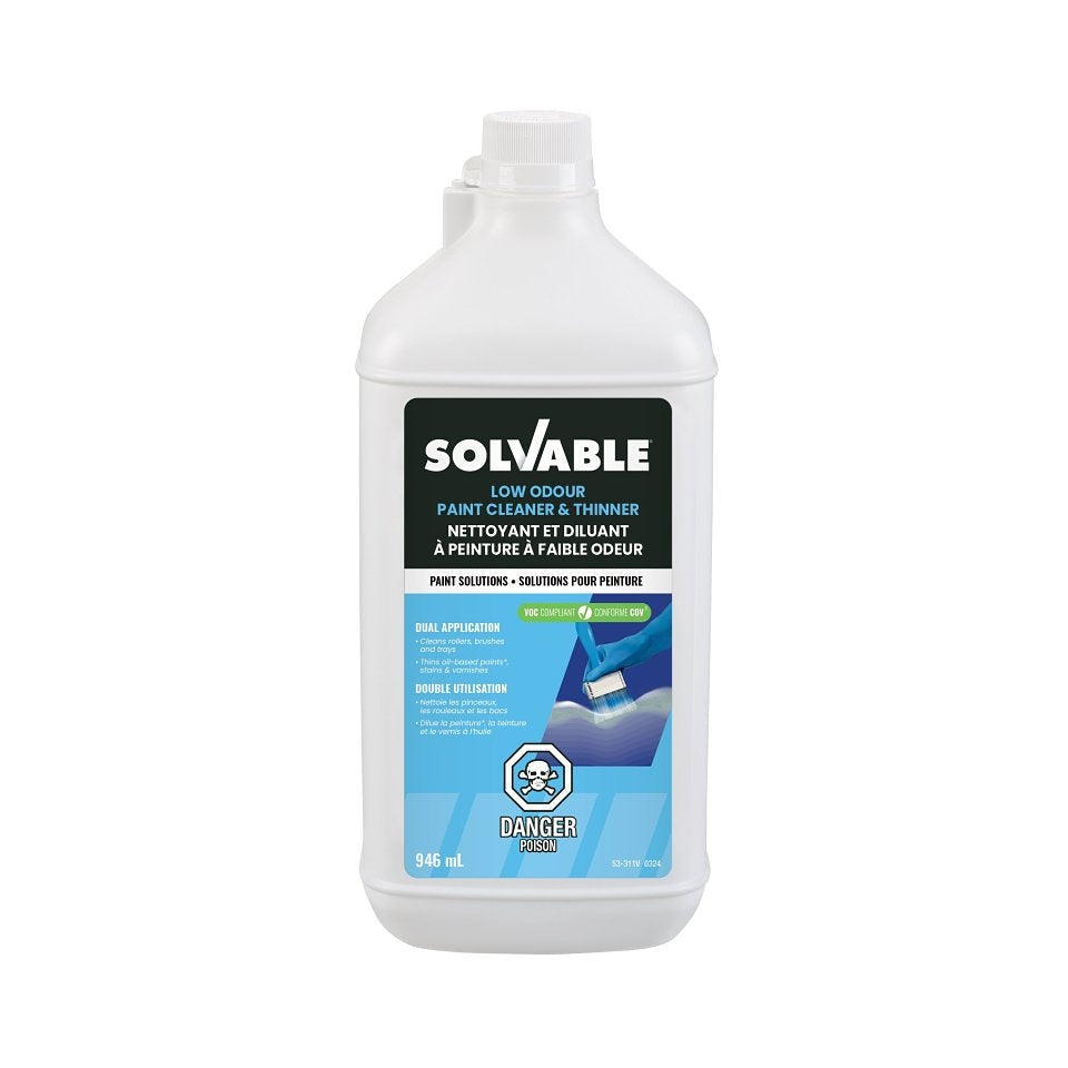 Nettoyant et diluant pour peinture, liquide, transparent - Solvable