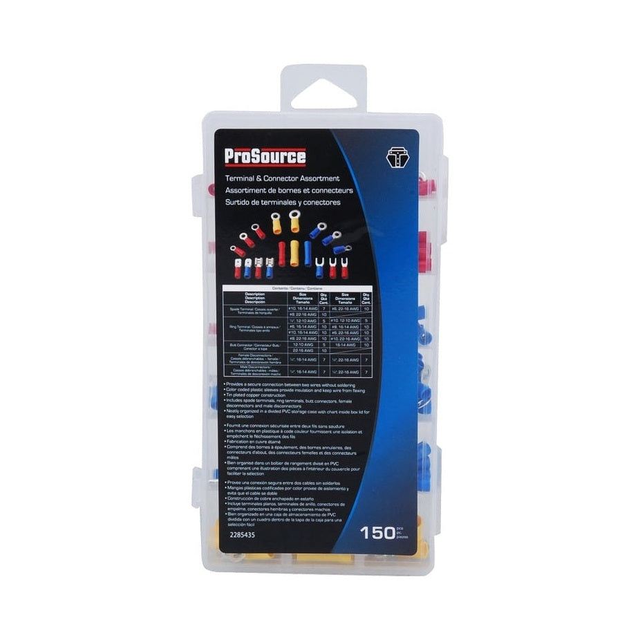 Assortiment de connecteurs de bornes électriques 150 pcs - ProSource