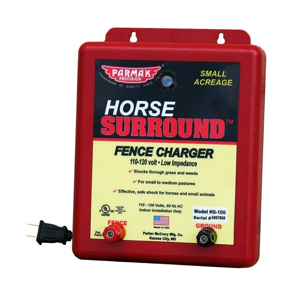 Parmak - Horse Surround Electric Fence Charger Model HS-100, (110-120 volt), AC Operated, Small Acreage 