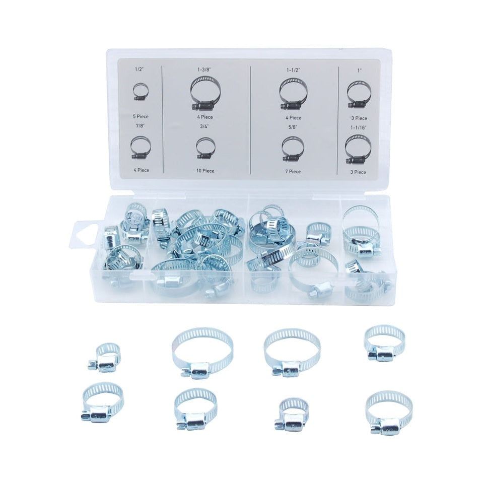 Assortiment de colliers de serrage acier 40 pcs - ProSource