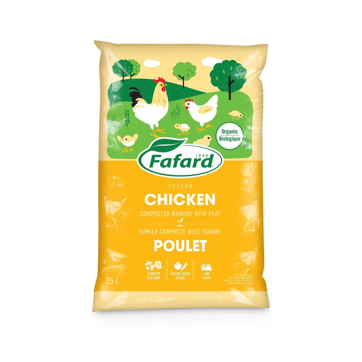 Fumier de poulet composté avec tourbe - Fafard
