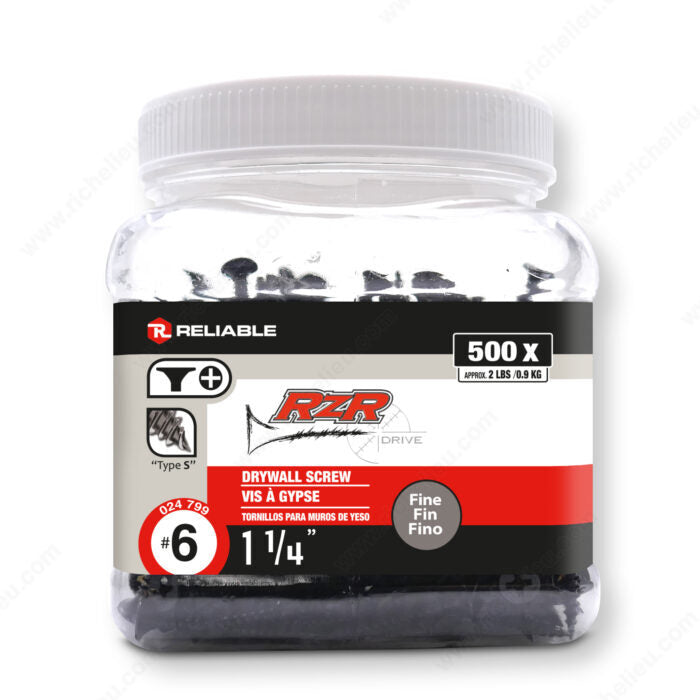 Vis à cloison sèche Phillips phosphatée - Reliable
