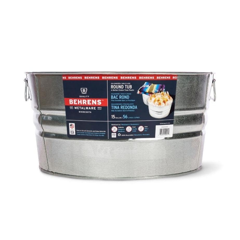 Behrens - 15 Gallon Galvanized Steel Round Tub 