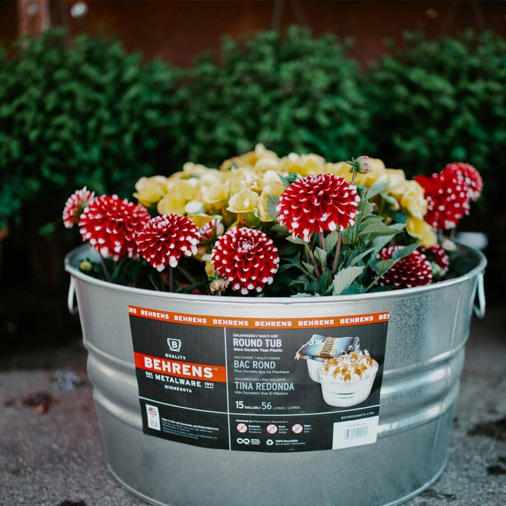 Behrens - 15 Gallon Galvanized Steel Round Tub 