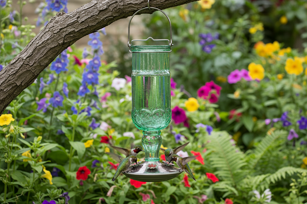 Mangeoire pour colibris, bouteille antique verte, 24 oz - Perky-Pet®