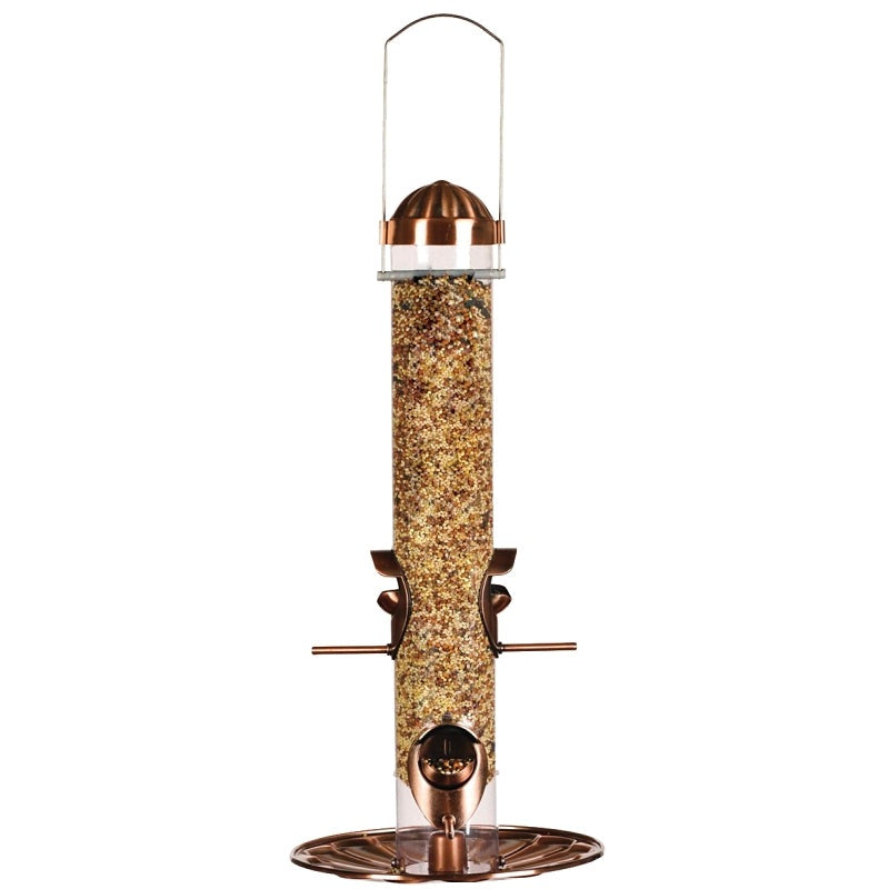 Perky-Pet 385-2 Wild Bird Feeder, 17 in H, Copper, 1.8 lb, Plastic, Clear, Antique Copper