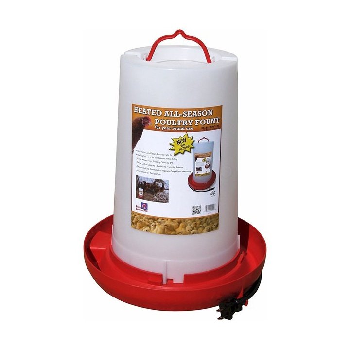 Abreuvoir chauffant pour volaille 3 gallons (HPF100) - Farm Innovators