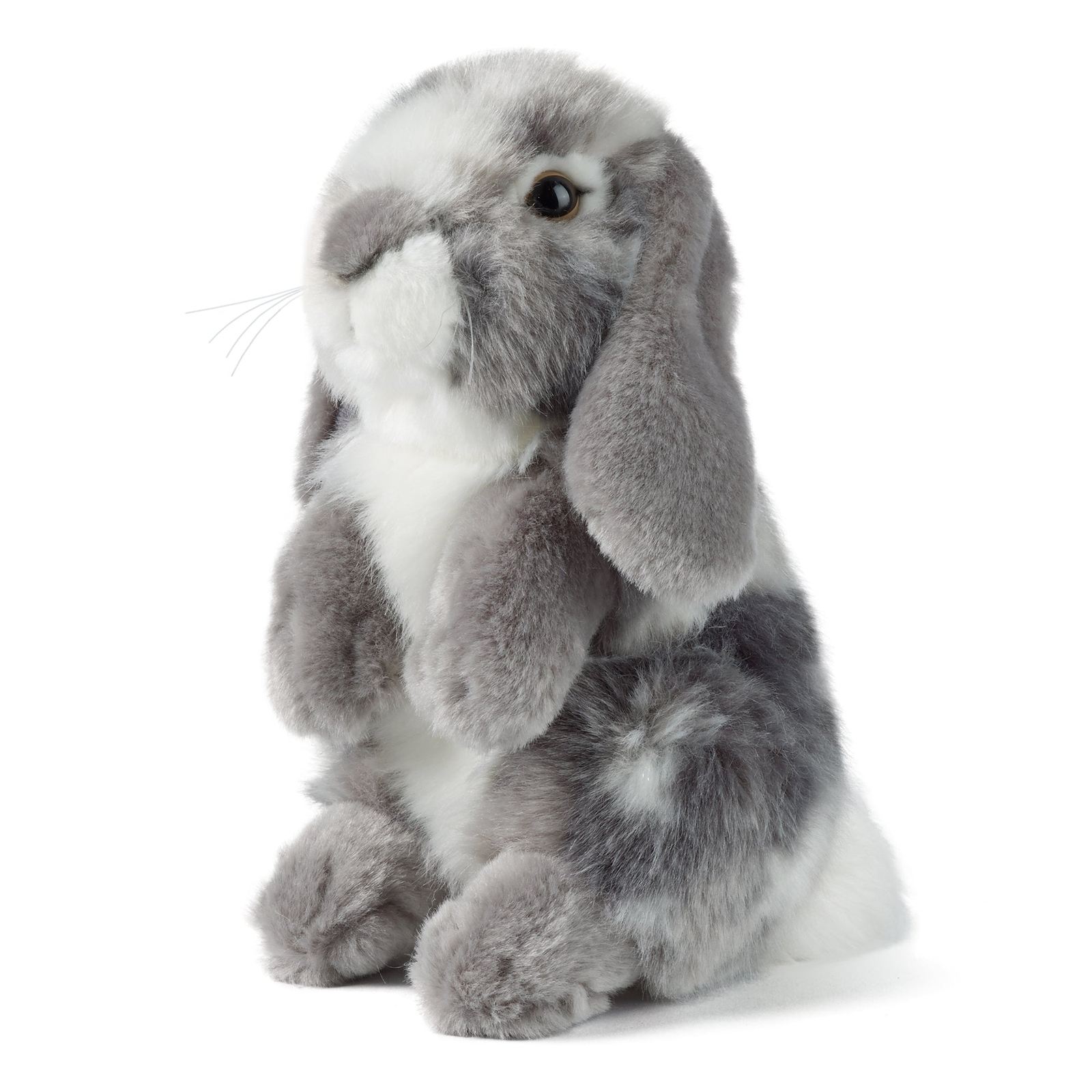 Living Nature - Grey Sitting Lop-Eared Rabbit Plush