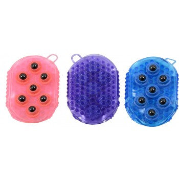 Gel grooming/massage glove with magnetic rollers - Cavalier