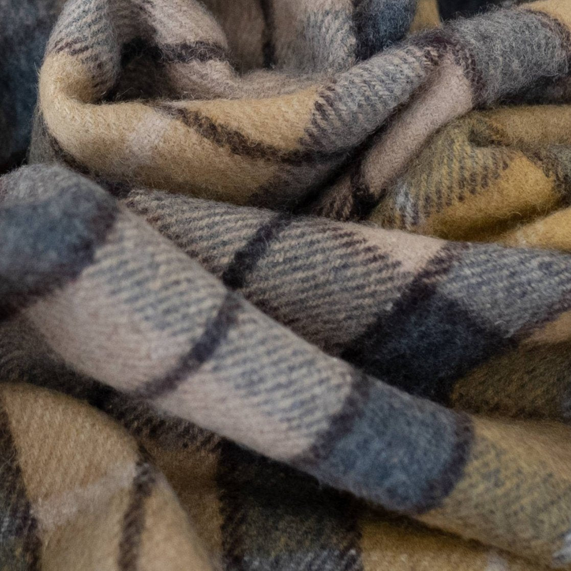 Recycled Wool Blanket - Buchanan Natural Tartan