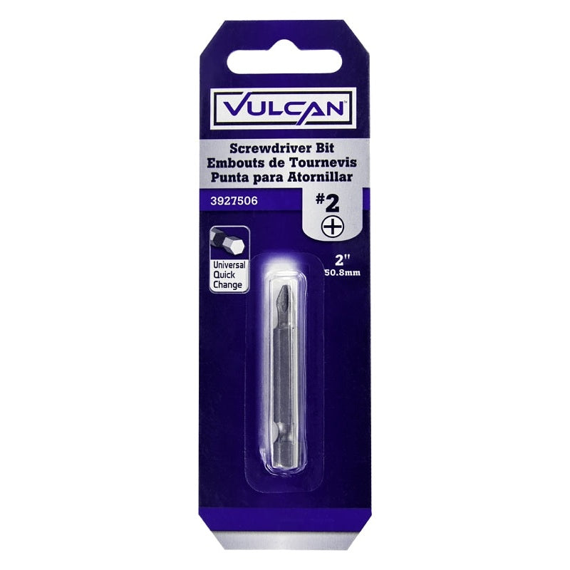 Embout Phillips n° 2, 2 po, tige hexagonale - Vulcan