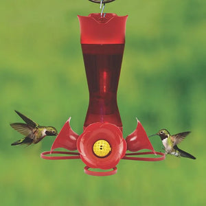 Perky-Pet® - Red Pinch Waist Plastic Hummingbird Feeder, 8 oz