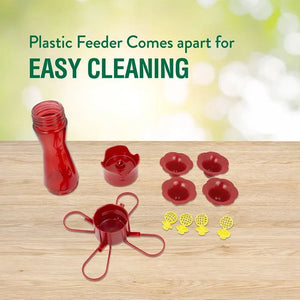 Perky-Pet® - Red Pinch Waist Plastic Hummingbird Feeder, 8 oz