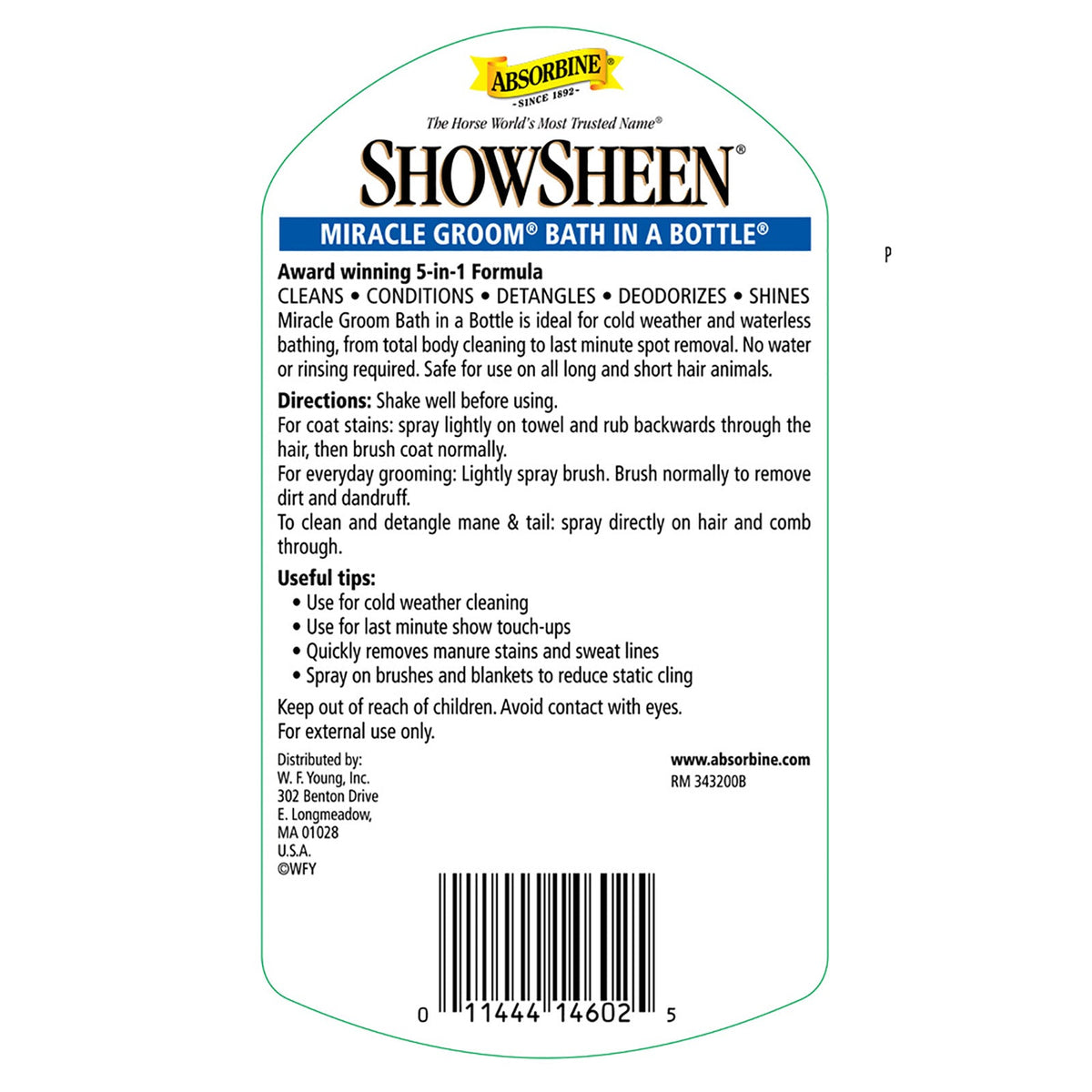 Absorbine® - ShowSheen® - Miracle Groom Bath in A Bottle