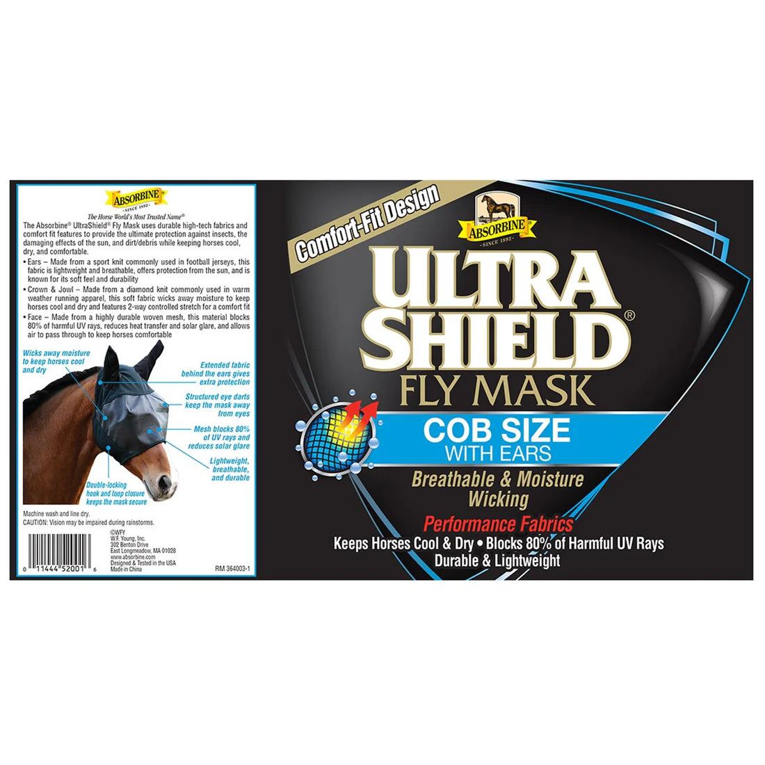 Absorbine® - Fly Mask With Ears, UltraShield® 