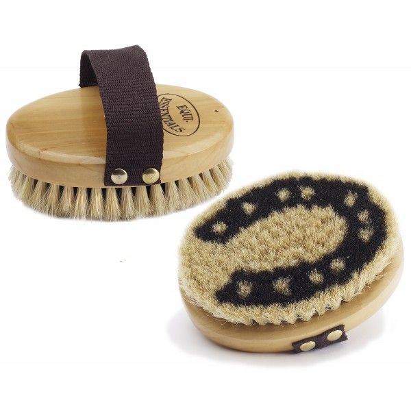 Horseshoe Shaped Wooden Backed Body Brush