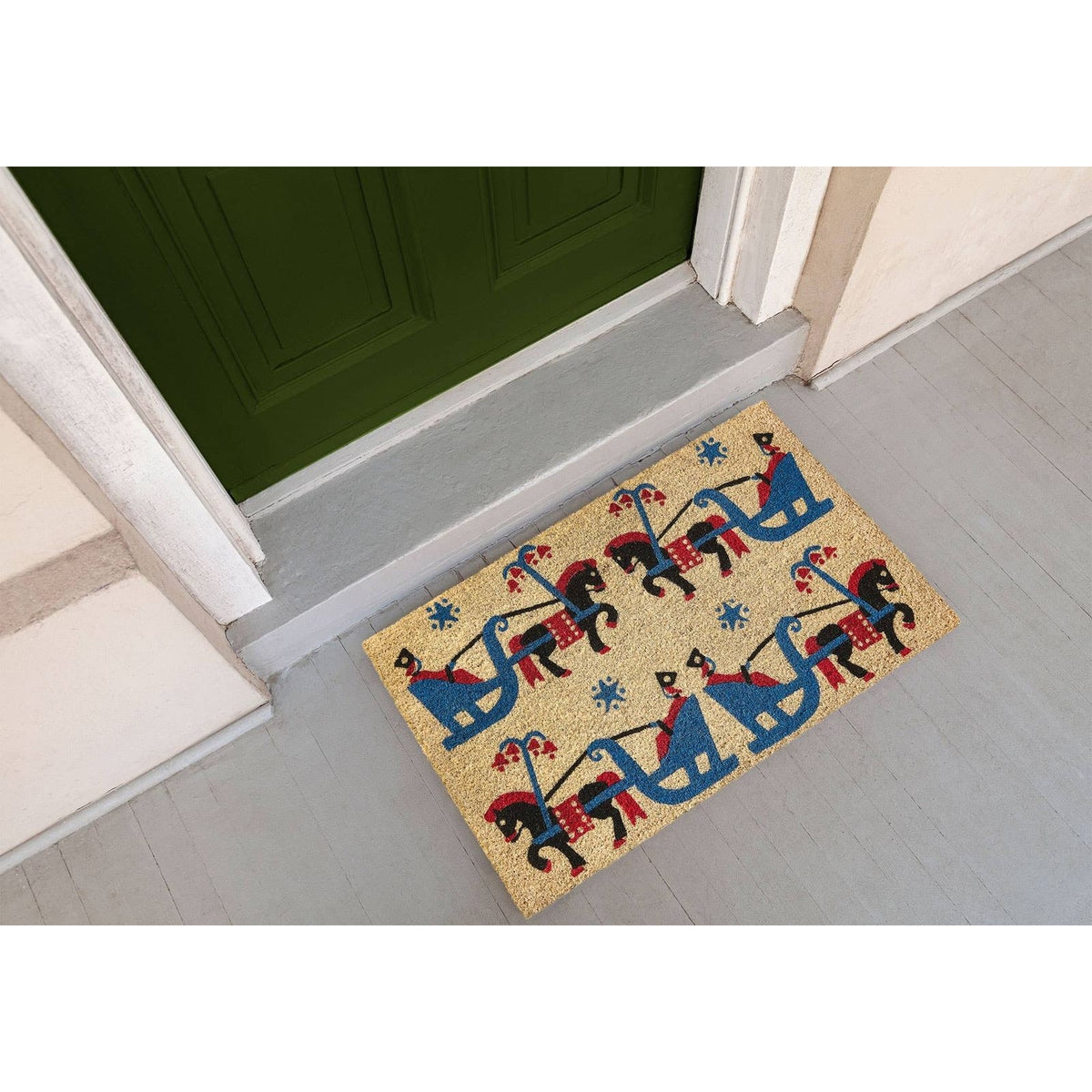 Victoria and Albert Museum Winter Sleigh Ride Coir Entrance Mat