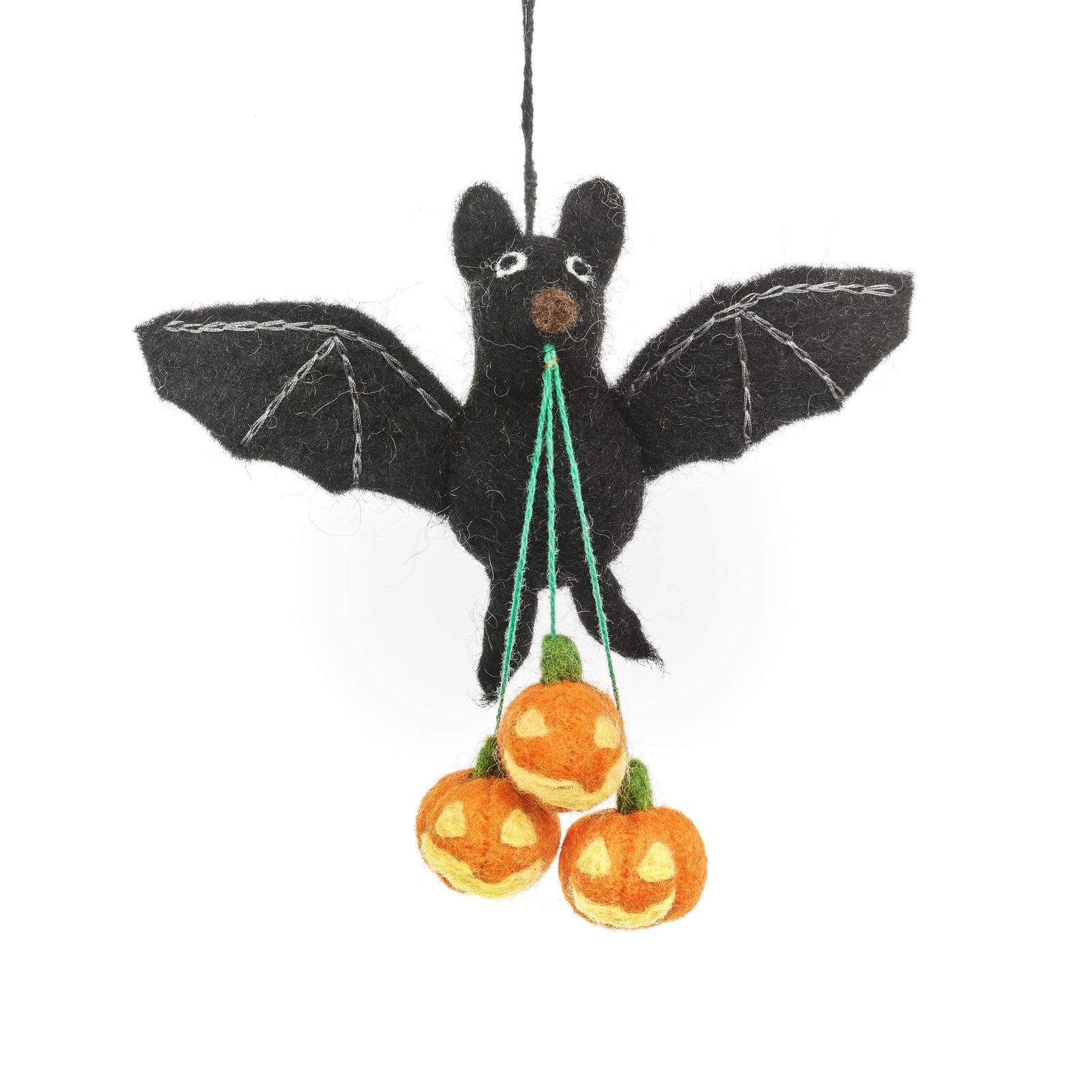 Handmade Felt Bat Halloween Hanging Decoration